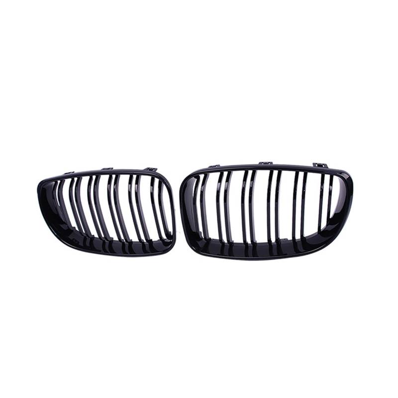 Auto-Nierengrill in glänzendem Schwarz, kompatibel mit BMW E81 E87 E82 E88 128I 130I 135I, ausgewählte Modelle 07–11, Doppellamellen-Doppelliniengrills von GKALSUEGE