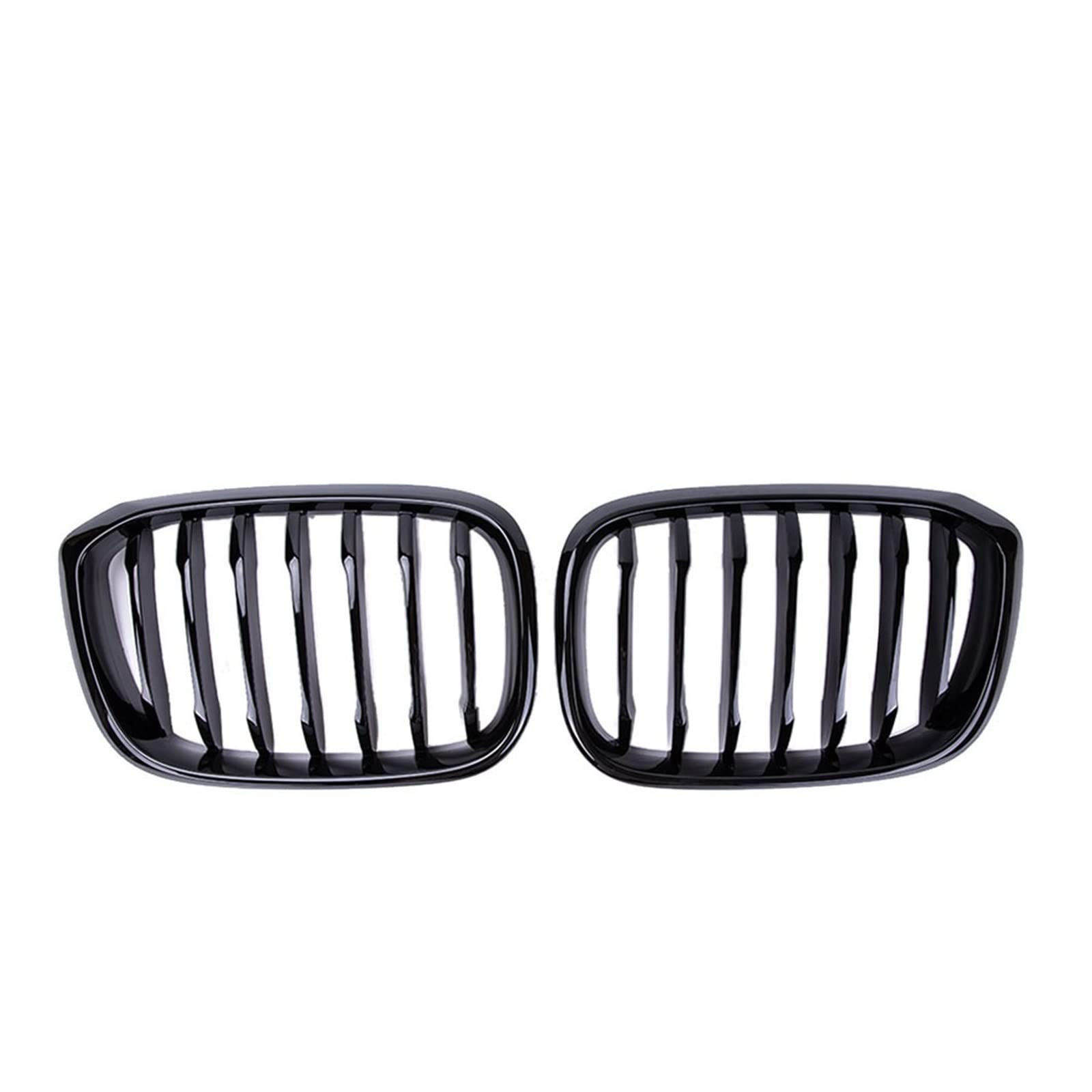 Auto-Nierengrill vorn, kompatibel mit BMW3 4 X3 X4 G01 G02 G08 2018–2021, einzeilig, 1 Lamelle, glänzend, Mattschwarz, Rennsportgrills(Left) von GKALSUEGE