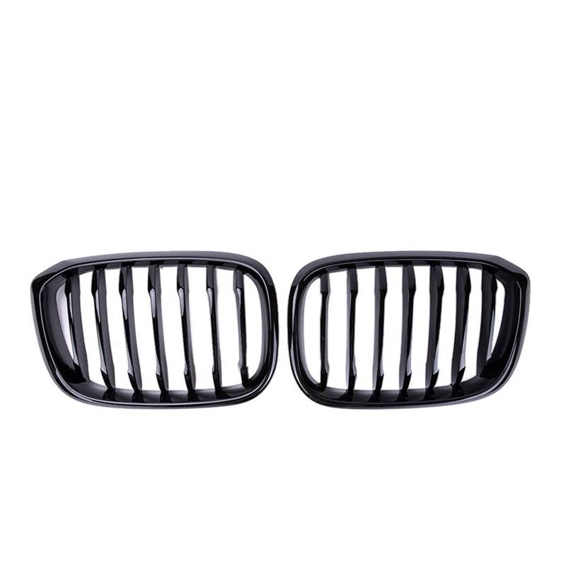 Auto-Nierengrill vorn, kompatibel mit BMW3 4 X3 X4 G01 G02 G08 2018–2021, einzeilig, 1 Lamelle, glänzend, Mattschwarz, Rennsportgrills(Left) von GKALSUEGE
