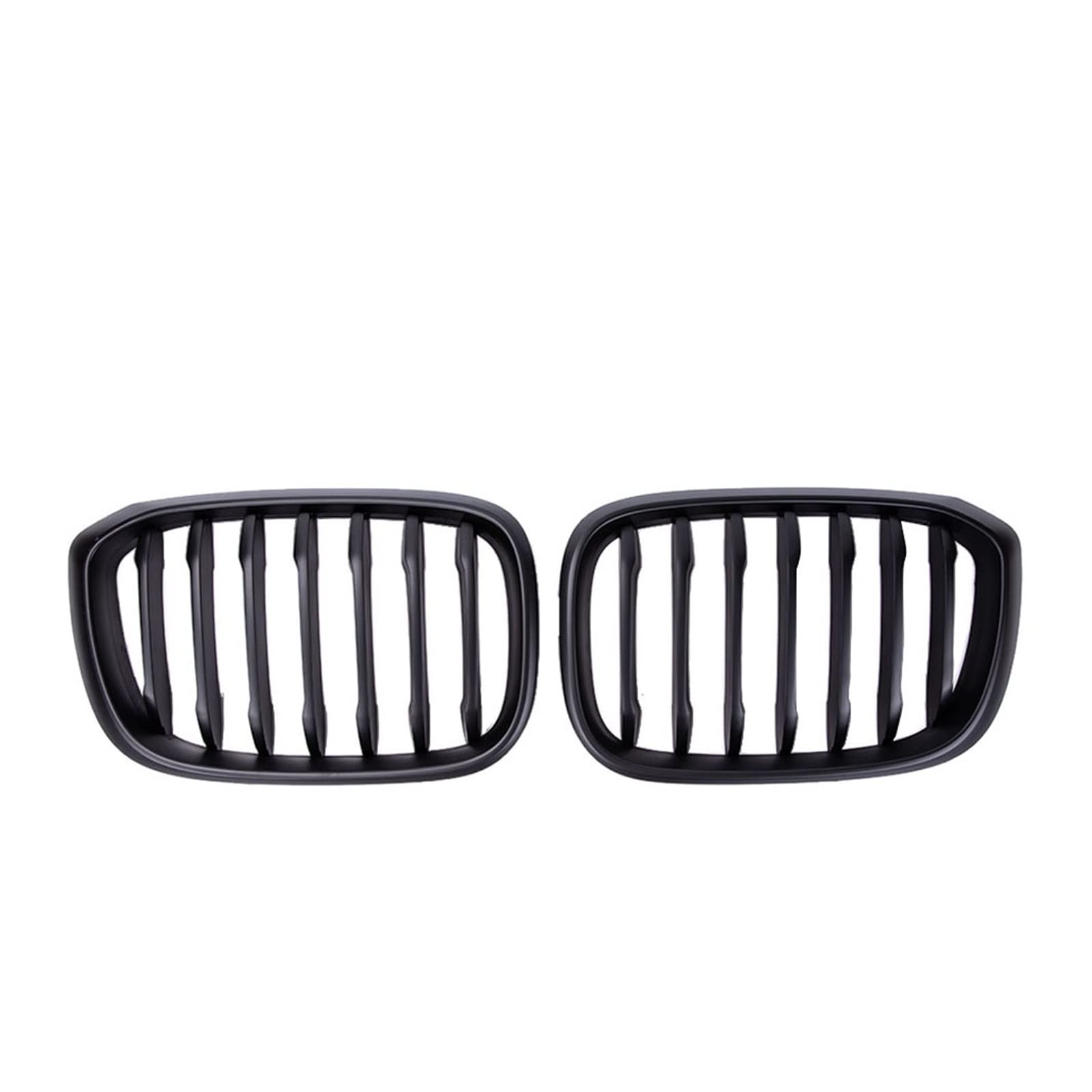 Auto-Nierengrill vorn, kompatibel mit BMW3 4 X3 X4 G01 G02 G08 2018–2021, einzeilig, 1 Lamelle, glänzend, Mattschwarz, Rennsportgrills(Matte Black) von GKALSUEGE