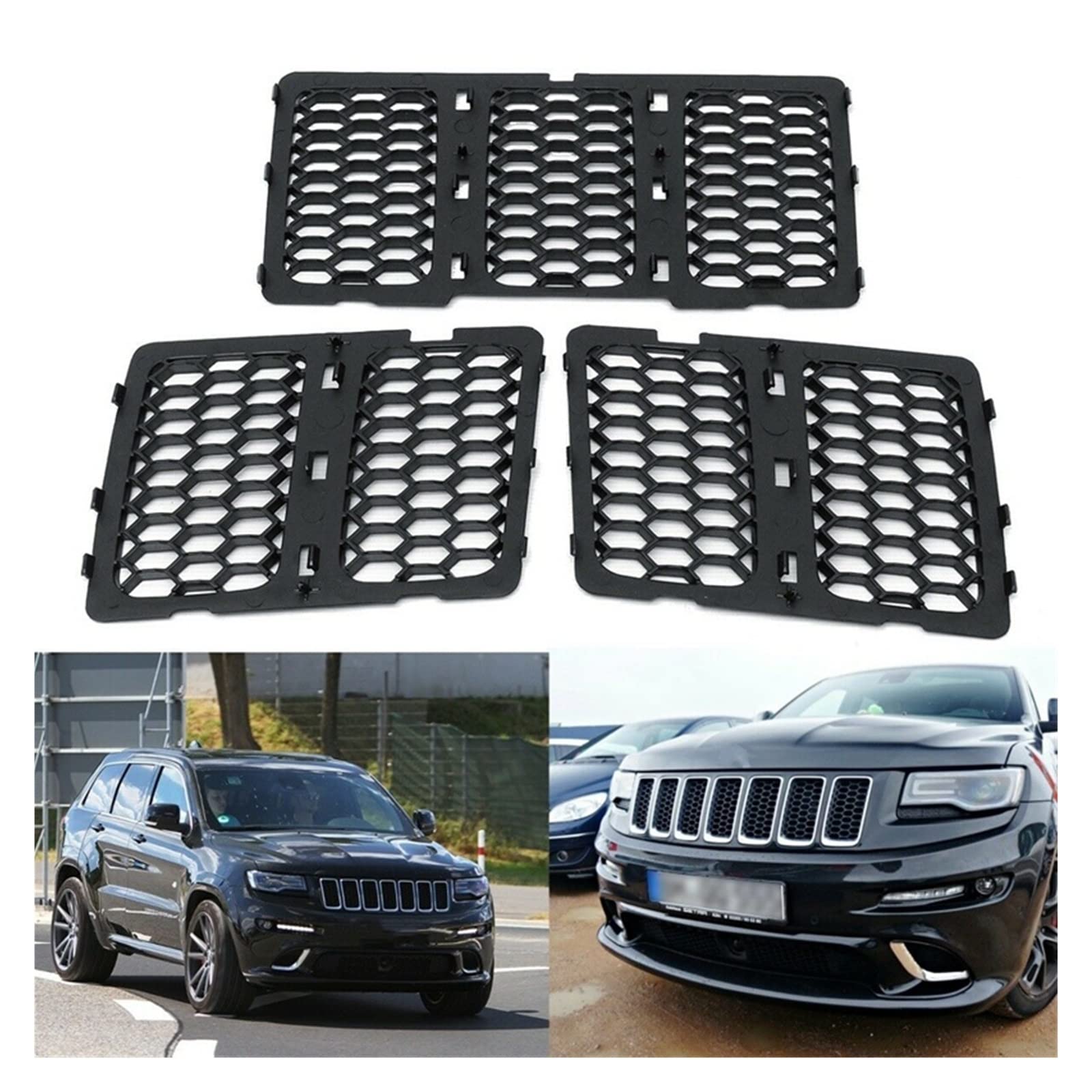 Auto Schwarz Frontgrill Einsätze Trim Mesh Kit Kompatibel Mit Jeep Grand Cherokee 2014-2016 Auto Schwarz Frontgrill Einsätze Trim Mesh Kit Kompatibel Mit Jeep Grand Cherokee 2014-2016 von GKALSUEGE