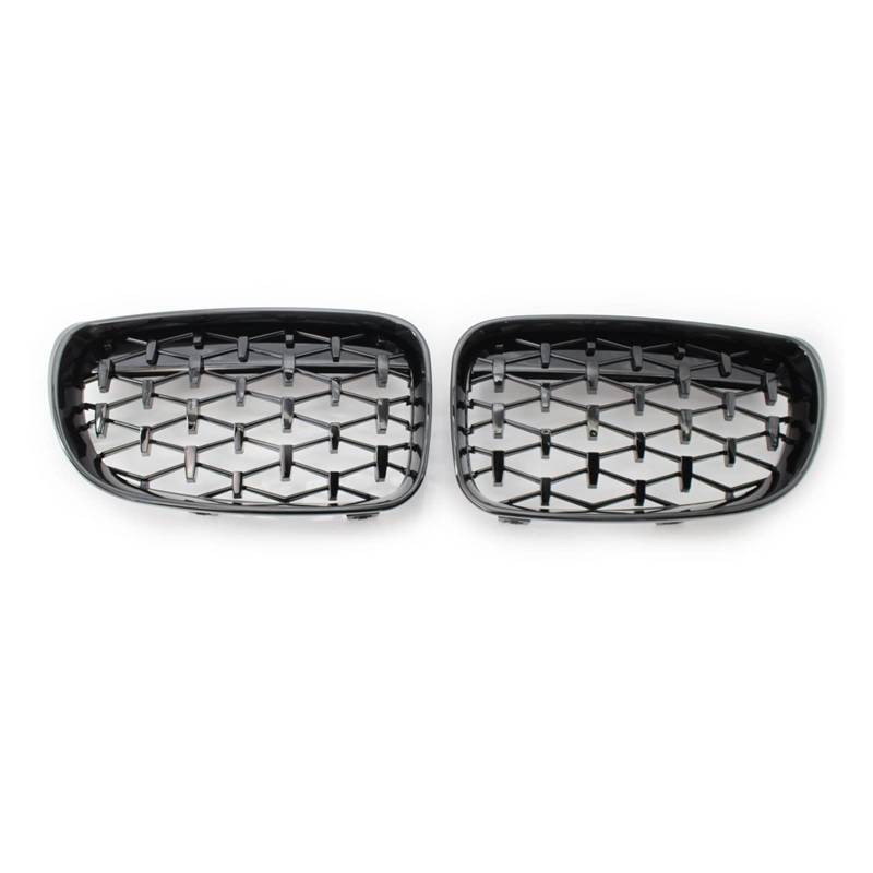 Car Diamond Grills Gloss Black Front Nierengrill Ersatz-Rennteile Kompatibel mit BMW 1er E81 E82 E87 E88 2007-2013(Black) von GKALSUEGE