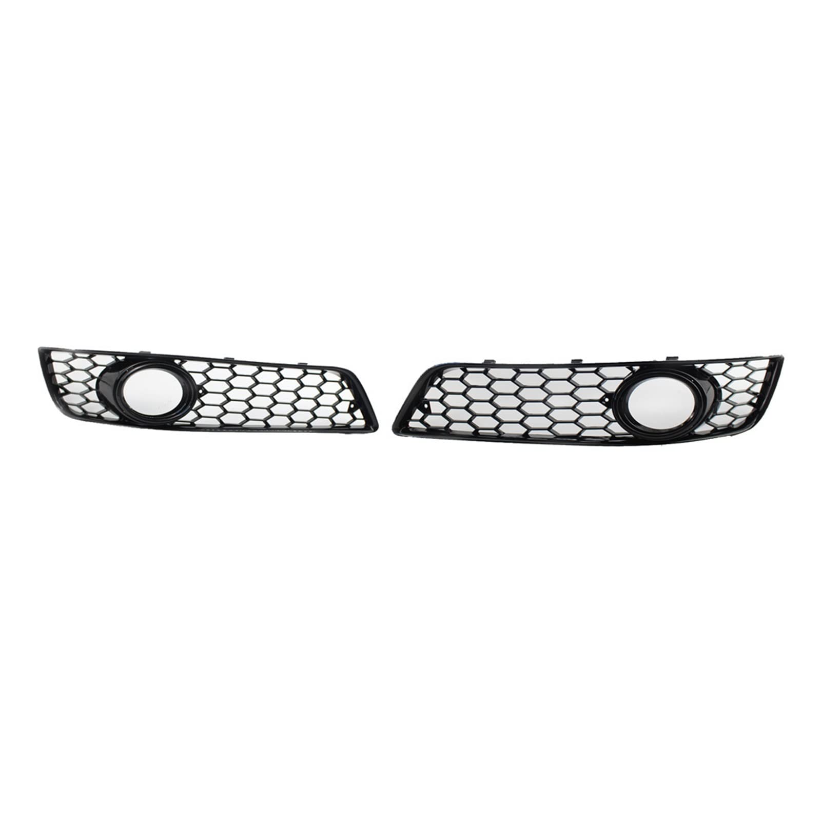 Chrom Schwarz Auto Front Nebelscheinwerfer Grill Abdeckung Trim Wabengrill Kompatibel Mit Audi A3 8P 2009-2013(Black) von GKALSUEGE