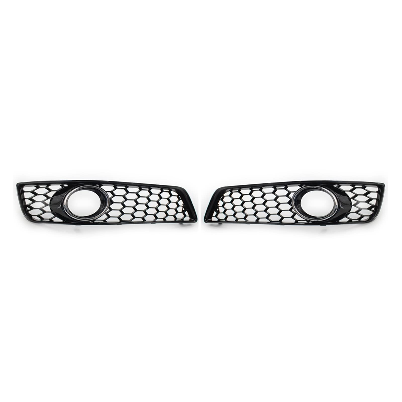 Chrom Schwarz Auto Front Nebelscheinwerfer Grill Abdeckung Trim Wabengrill Kompatibel Mit Audi A3 8P 2009-2013(Chrome Black) von GKALSUEGE