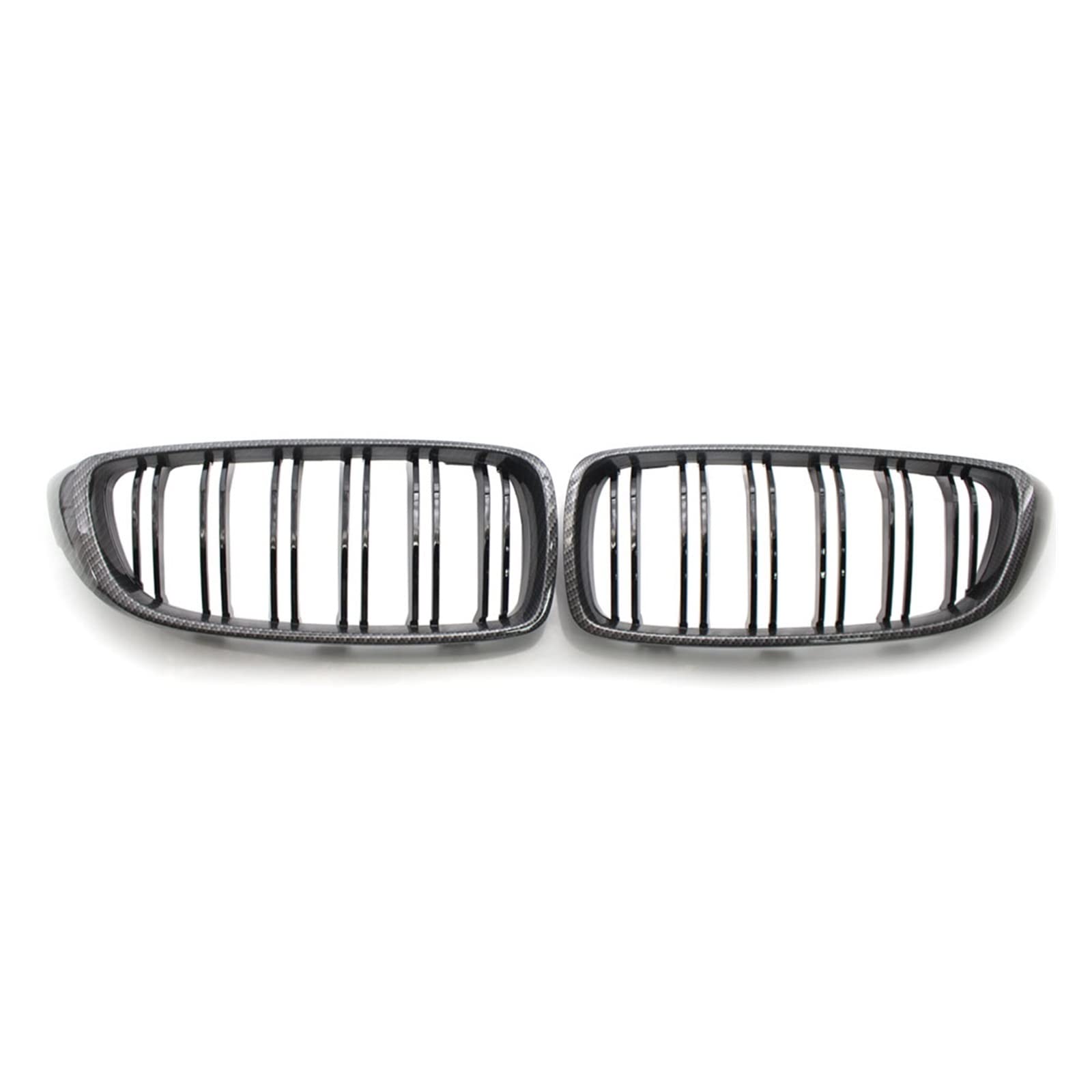 Frontgrill in Karbonfaserfarbe, Nierengrill-Ersatz, kompatibel mit BMW 4er F32 F33 F36 F80 F82, Doppellamelle, M4 Sport Style(Carbon Fiber) von GKALSUEGE