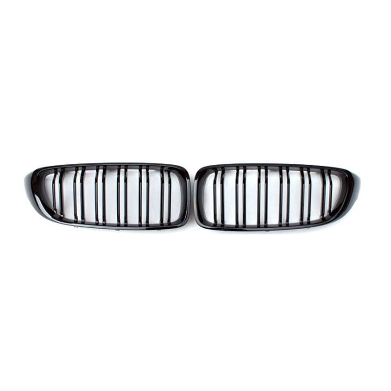 Frontgrill in Karbonfaserfarbe, Nierengrill-Ersatz, kompatibel mit BMW 4er F32 F33 F36 F80 F82, Doppellamelle, M4 Sport Style(Left) von GKALSUEGE