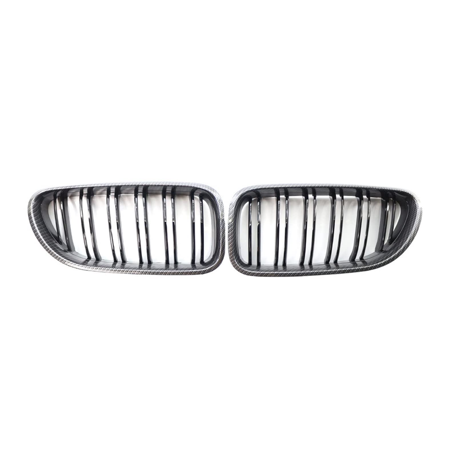 Glänzend Schwarze Nierengrillgitter for die Frontstoßstange, kompatibel mit BMW M6 640i 650i F06 F12 F13 2012 2013 2014 2015 2016 2017(Carbon Fiber) von GKALSUEGE