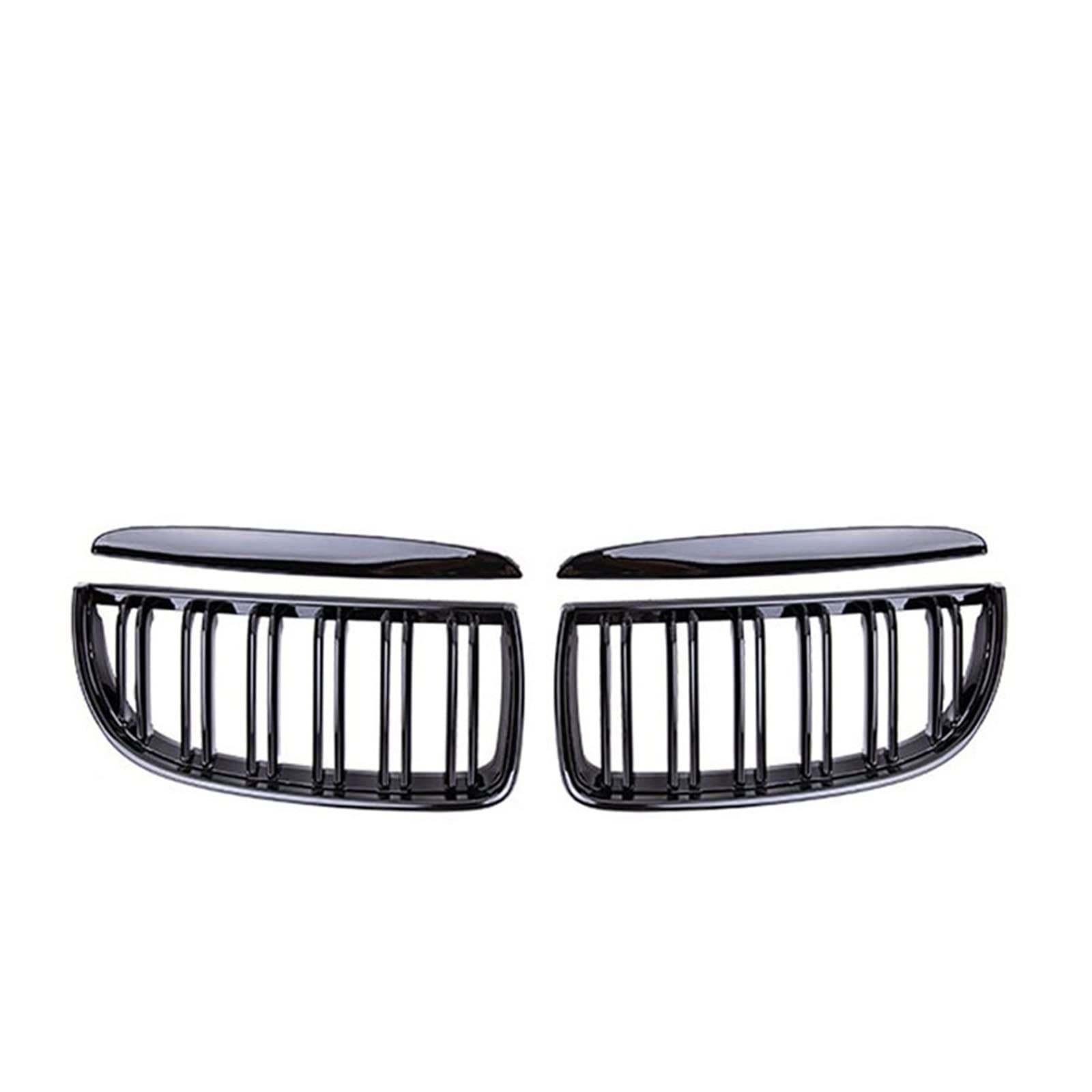 Hochwertiger Nierengrill vorn, Doppellinienlamelle, kompatibel mit BMW 3er E90 E91 320i 323i 328i 335i 2005–2008, Autoersatz(Gloss Black) von GKALSUEGE
