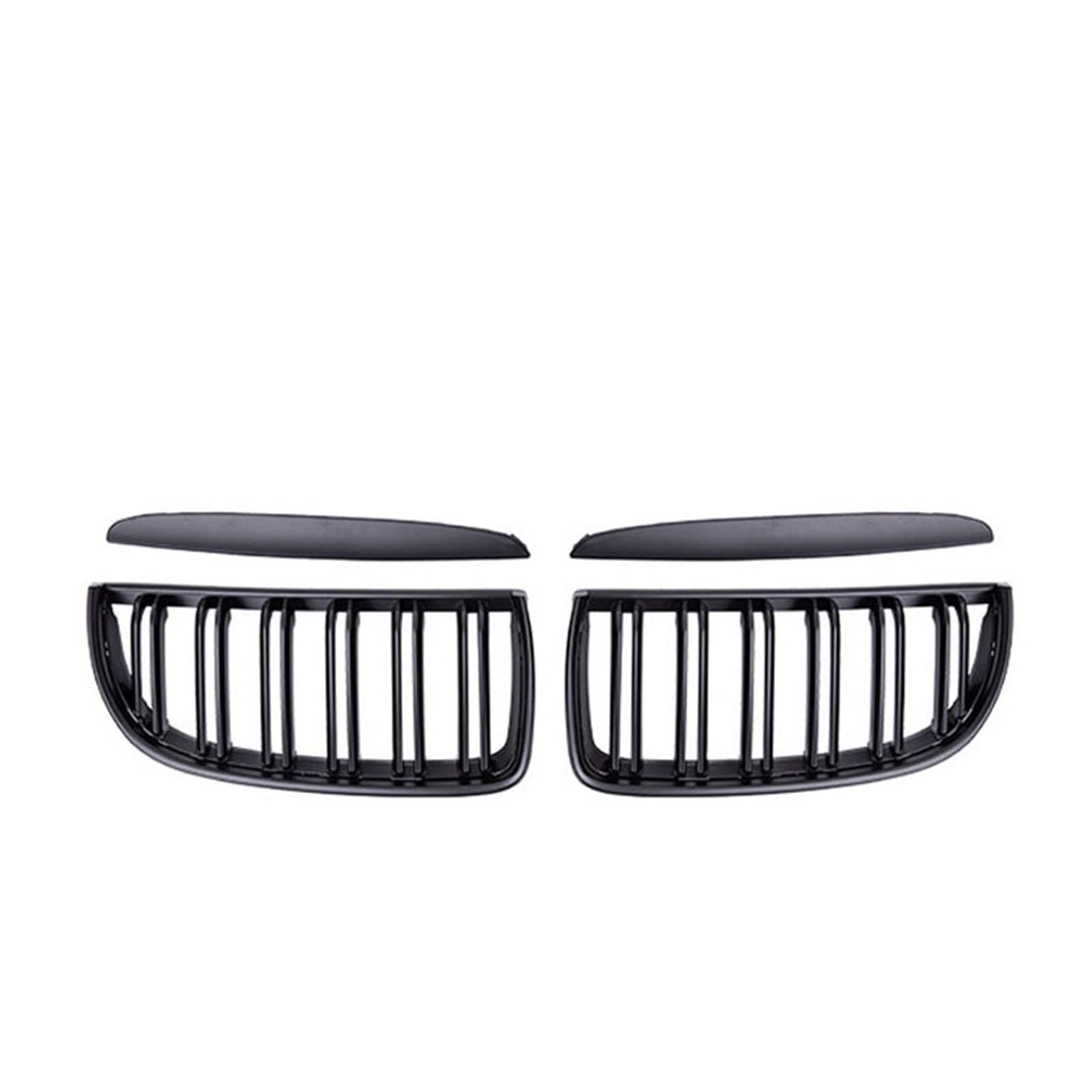 Hochwertiger Nierengrill vorn, Doppellinienlamelle, kompatibel mit BMW 3er E90 E91 320i 323i 328i 335i 2005–2008, Autoersatz(Matte Black) von GKALSUEGE