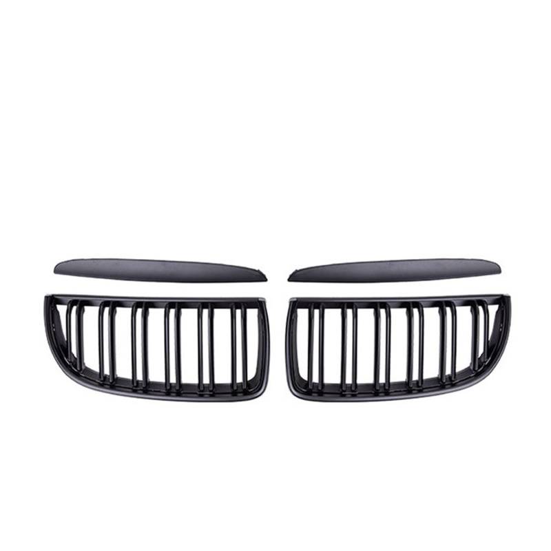 Hochwertiger Nierengrill vorn, Doppellinienlamelle, kompatibel mit BMW 3er E90 E91 320i 323i 328i 335i 2005–2008, Autoersatz(Matte Black) von GKALSUEGE