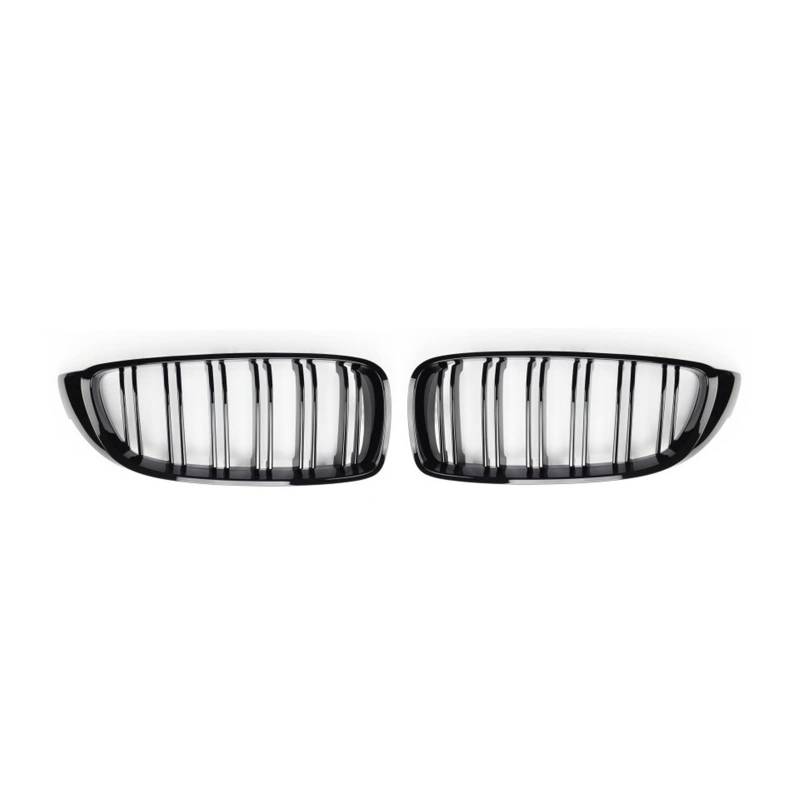Leuchtend schwarzer Nierengrill im M4-Stil, kompatibel mit BMW F32 F33 F36 F80 F82 2013–2020 Cabriolet Coupé 425i 430i 440i 435i von GKALSUEGE