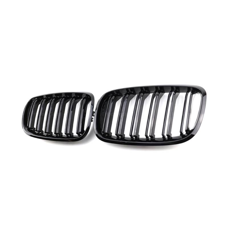 New Look Autogrill Grill Frontniere Glänzend 2-zeilig Doppellamelle Kompatibel mit BMW X5 E70 2007-2013 X6 E71 E72 2008-2014 Autozubehör(All Black) von GKALSUEGE