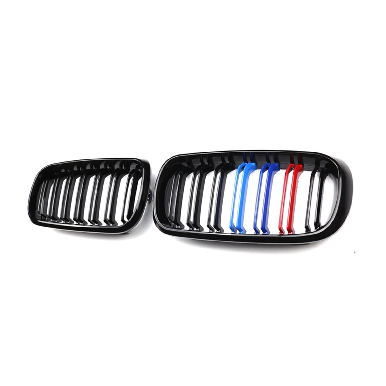 New Look Autogrill Grill Frontniere Glänzend 2-zeilig Doppellamelle Kompatibel mit BMW X5 E70 2007-2013 X6 E71 E72 2008-2014 Autozubehör(M Look) von GKALSUEGE