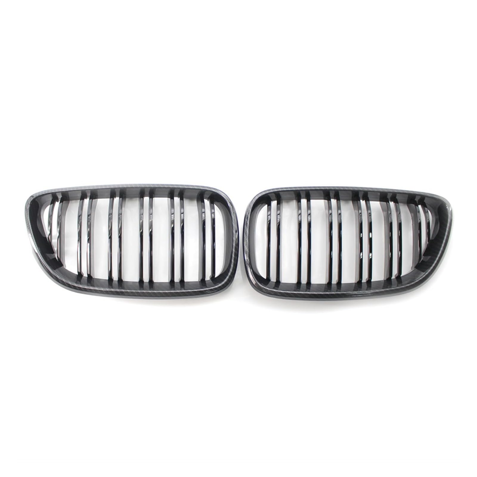 Nierengrill mit Doppellamellen in Karbonfaserfarbe for die Motorhaube, kompatibel mit BMW F22 F23 M2 2014–2018, for BMW 225i 218i 220i(Carbon fiber) von GKALSUEGE