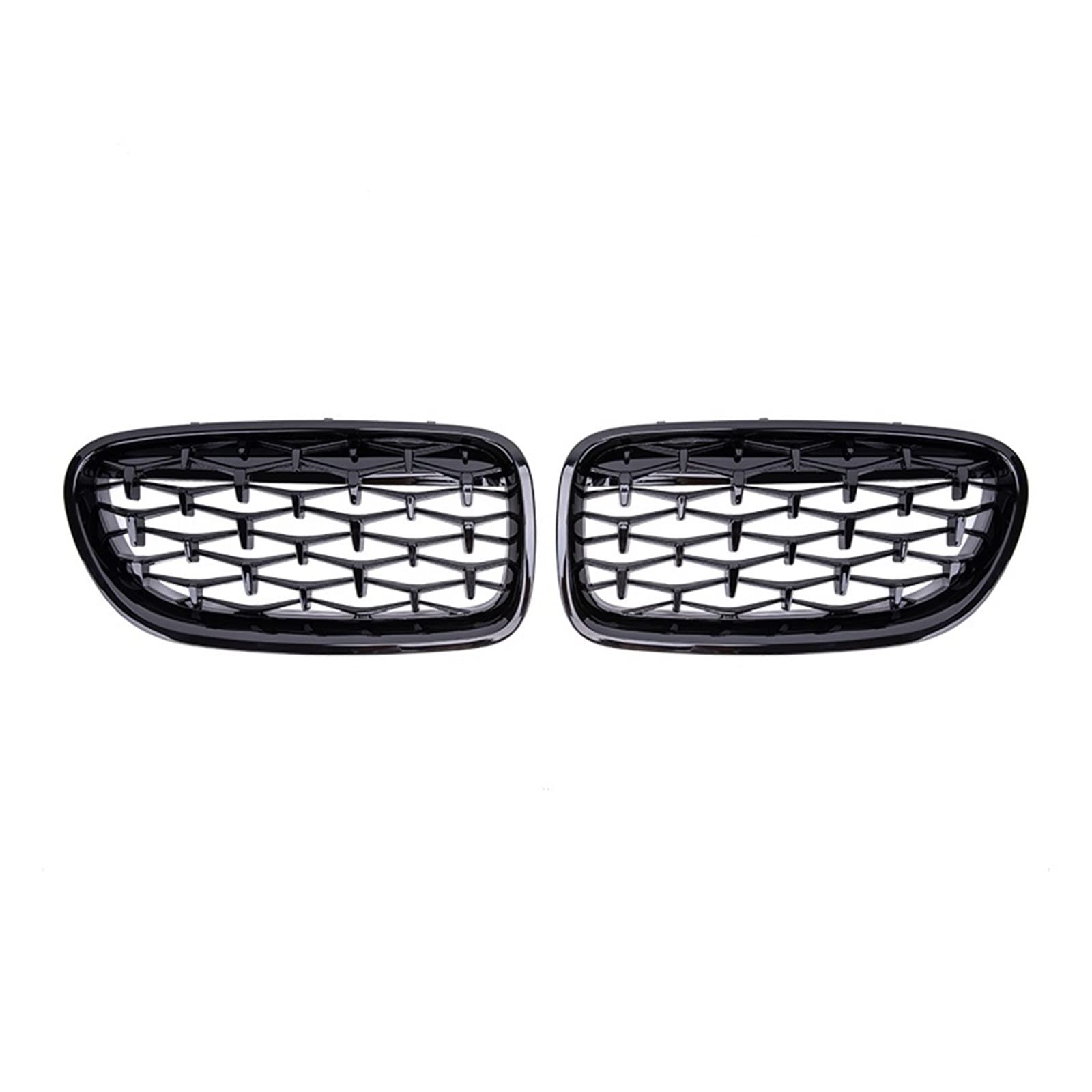 Pulleco Auto-Nierengrill for die vordere Stoßstange, Diamant-Renngrill, kompatibel mit BMW 5er-Reihe F10 F11 F18 520 523 525 530i M5 10-17(Gloss Black) von GKALSUEGE