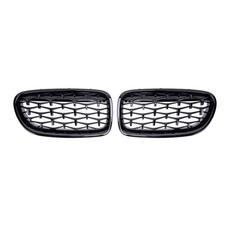 Pulleco Auto-Nierengrill for die vordere Stoßstange, Diamant-Renngrill, kompatibel mit BMW 5er-Reihe F10 F11 F18 520 523 525 530i M5 10-17(Gloss Black) von GKALSUEGE