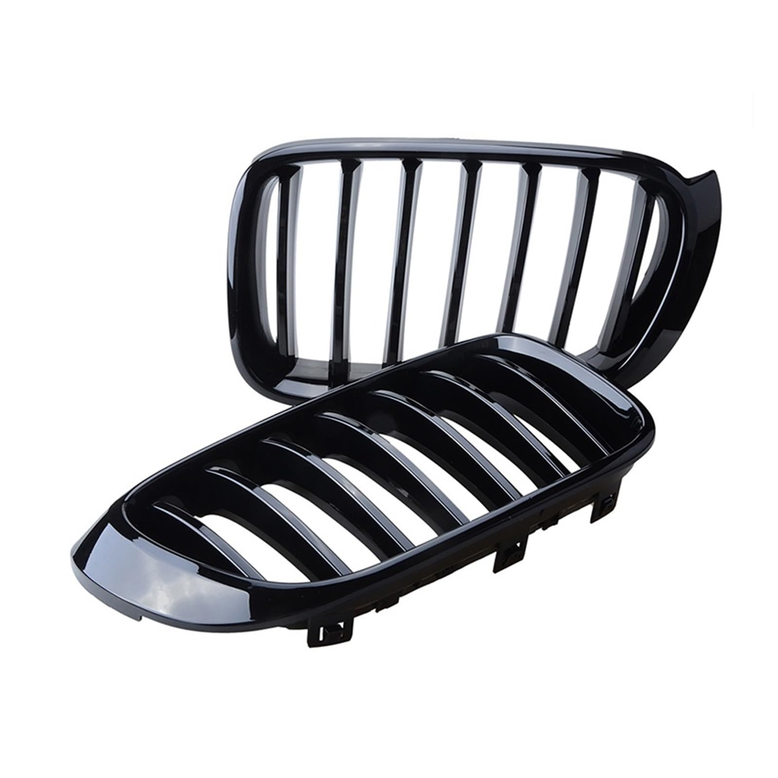 Rhyming Frontstoßstangen-Nierengrill Meteor Racing Lufteinlassgrill Autozubehör Passend for BMW X3 X4 F25 F26 2014 2015 2016 2017(Gloss Black 1) von GKALSUEGE