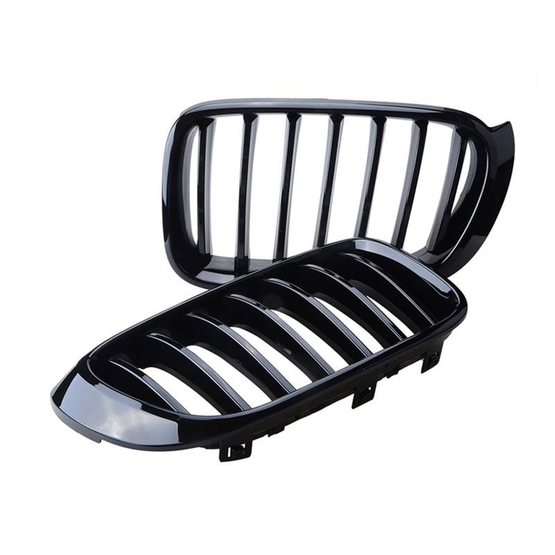 Rhyming Frontstoßstangen-Nierengrill Meteor Racing Lufteinlassgrill Autozubehör Passend for BMW X3 X4 F25 F26 2014 2015 2016 2017(Gloss Black 1) von GKALSUEGE