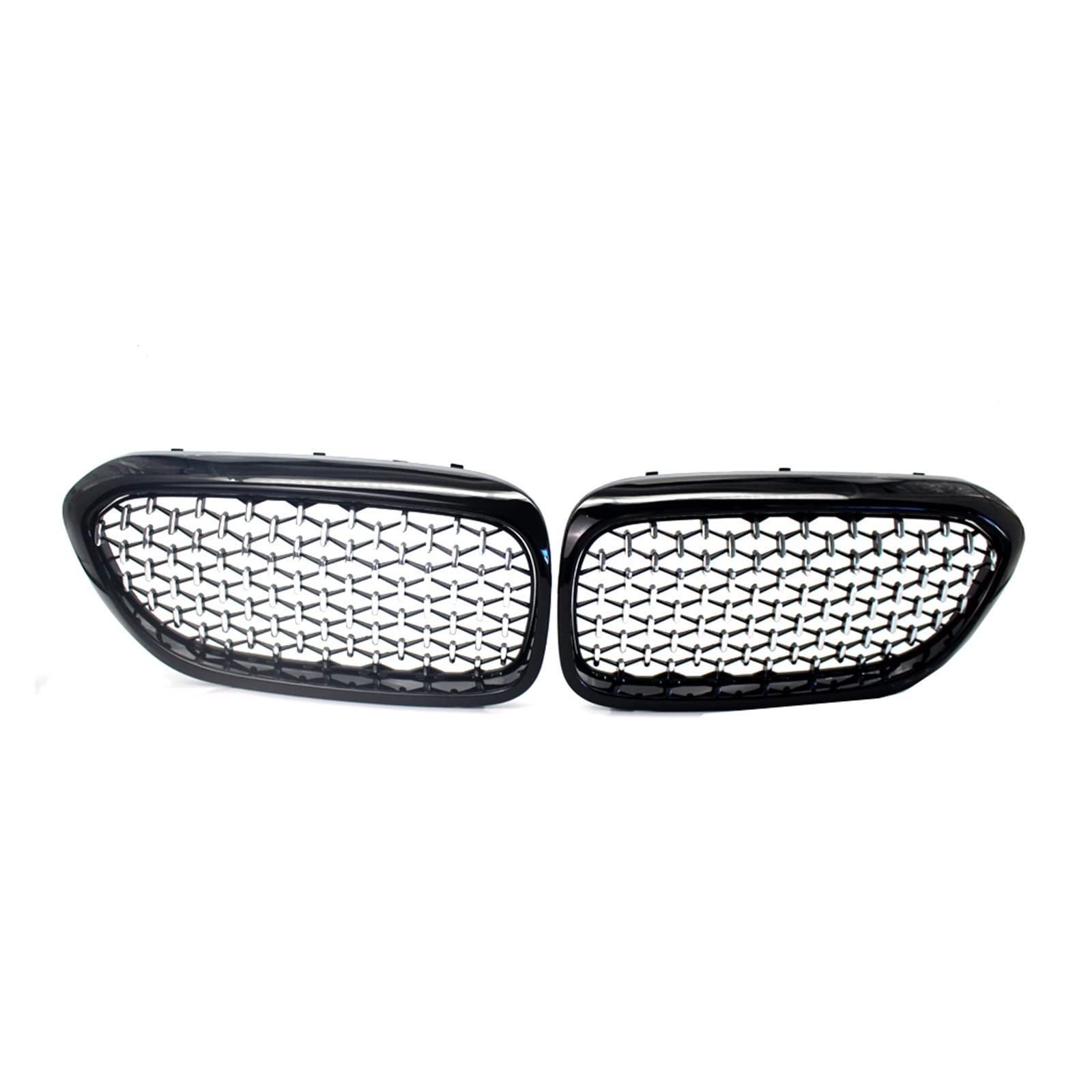 Vorne Diamant Niere Kühlergrill Gypsophila Grille for BMW G30 G31 5 Serie 525I 530I 540I 550I M5 ABS Silber Schwarz(Black Silver) von GKALSUEGE