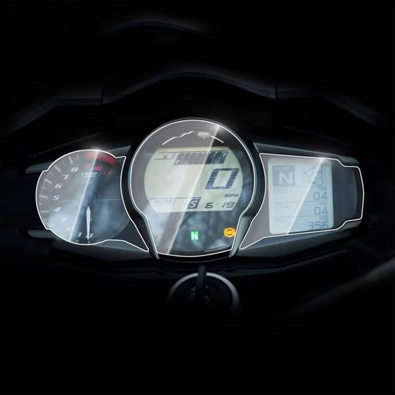 GKQRKVNM Displayschutzfolie Kompatibel Mit KYMCO Für Xciting Für S400, 2 Stück, Motorrad-Cluster-Schutzfolie, Armaturenbrett, Tacho, Displayschutzfolie von GKQRKVNM
