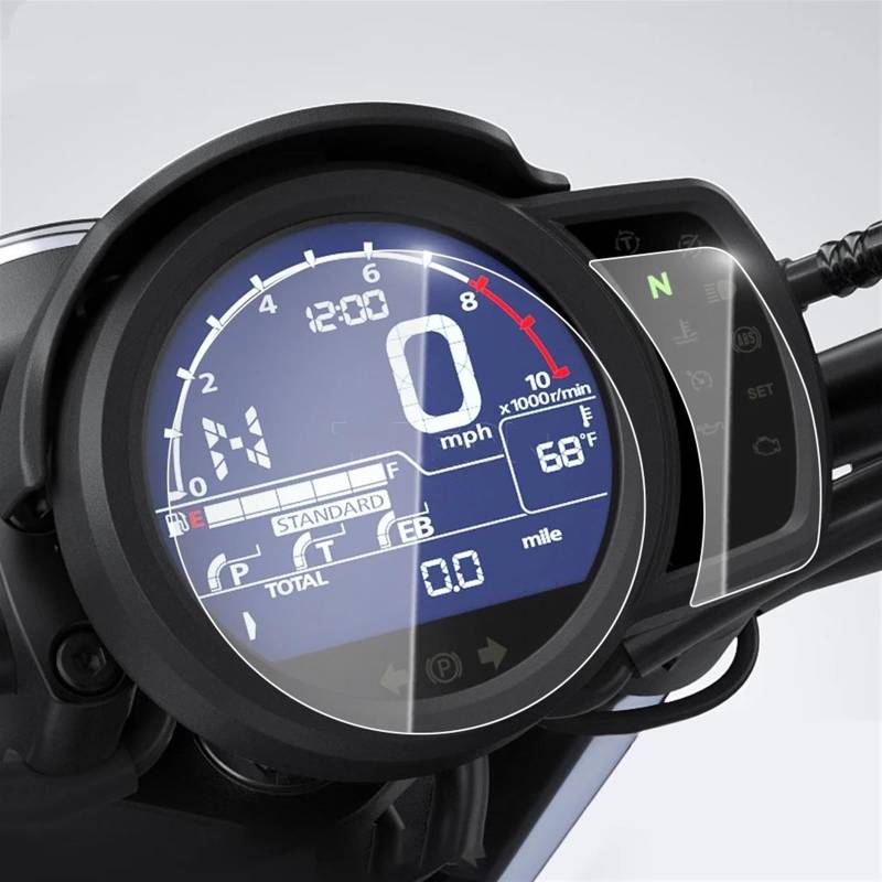 GKQRKVNM Displayschutzfolie Kompatibel Mit Rebel Für CM1100 2021 2022, 2 Stück, Motorrad-Cluster-Displayschutzfolie, Armaturenbrett-Schutz, Instrumentenfolie von GKQRKVNM