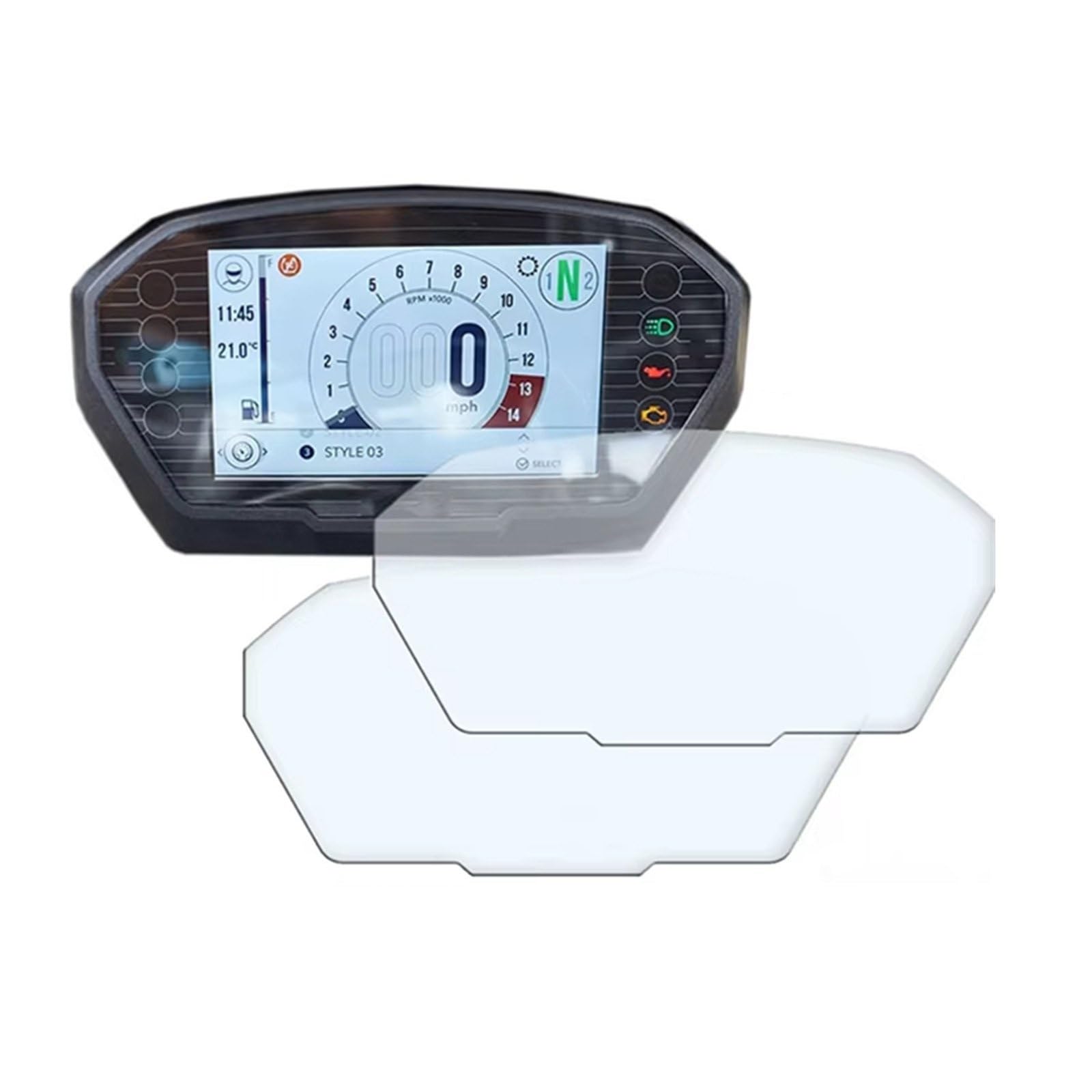 GKQRKVNM Displayschutzfolie Kompatibel Mit Triumph Für Tiger 850 Sport 2021 2022, 2 Stück, Motorrad-Cluster-Displayschutzfolie, Armaturenbrett-Schutz, Instrumentenfolie GKQRKVNM Displayschutzfolie Kompatibel Mit Triumph Für Tiger 850 Sport 2021 2022, 2 Stück, Motorrad-Cluster-Displayschutzfolie, Armaturenbrett-Schutz, Instrumentenfolie von GKQRKVNM