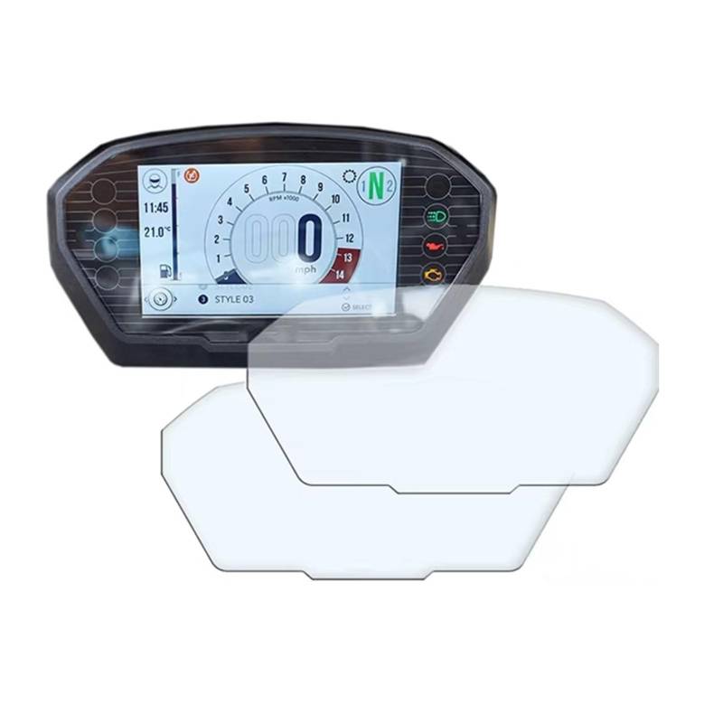 GKQRKVNM Displayschutzfolie Kompatibel Mit Triumph Für Tiger 850 Sport 2021 2022, 2 Stück, Motorrad-Cluster-Displayschutzfolie, Armaturenbrett-Schutz, Instrumentenfolie von GKQRKVNM