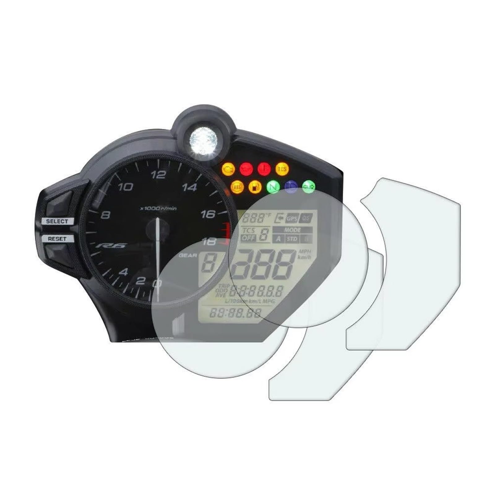 GKQRKVNM Displayschutzfolie Kompatibel Mit YZF-R6 Für Race Für GYTR 2021-2022, 2 Stück Motorrad-Geschwindigkeitsmesser, Kilometerzähler, Schutzfolie GKQRKVNM Displayschutzfolie Kompatibel Mit YZF-R6 Für Race Für GYTR 2021-2022, 2 Stück Motorrad-Geschwindigkeitsmesser, Kilometerzähler, Schutzfolie von GKQRKVNM