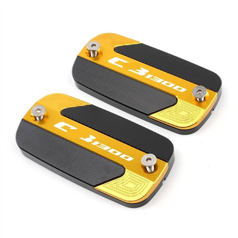 GKQRKVNM Kompatibel Mit CB1300 Für CB1300 SP Für CB1300 SF 1997–2017 2018 2019 2020 Motorradzubehör Vorderer Bremsflüssigkeitsbehälterbehälter Öltankbecherabdeckung(Gold 1 Pair) von GKQRKVNM
