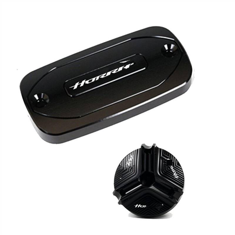 GKQRKVNM Kompatibel Mit CB750 Für Hornet 2022 2023 Motorradzubehör Vordere Bremsflüssigkeitsbehälterdeckel Motoröl-Einfülldeckel(A Set-Black) von GKQRKVNM