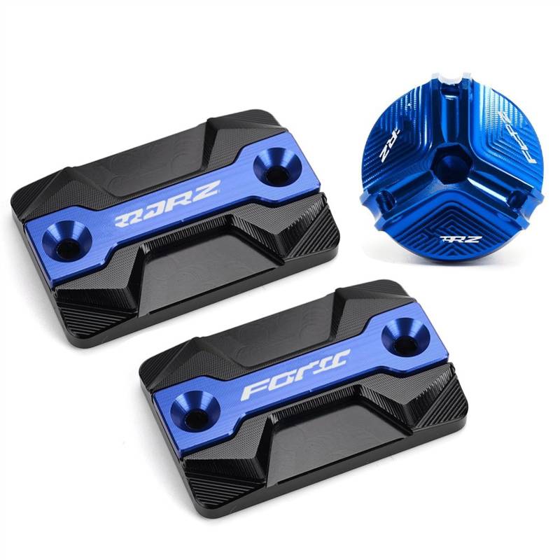 GKQRKVNM Kompatibel Mit Forza 125 250 300 350 Für NSS350 Abdeckung Vorderen Bremsflüssigkeitsbehälters Motorräder Zubehör Zur Änderung des Hinteren Öleinfülldeckels(1Set-Blue) von GKQRKVNM