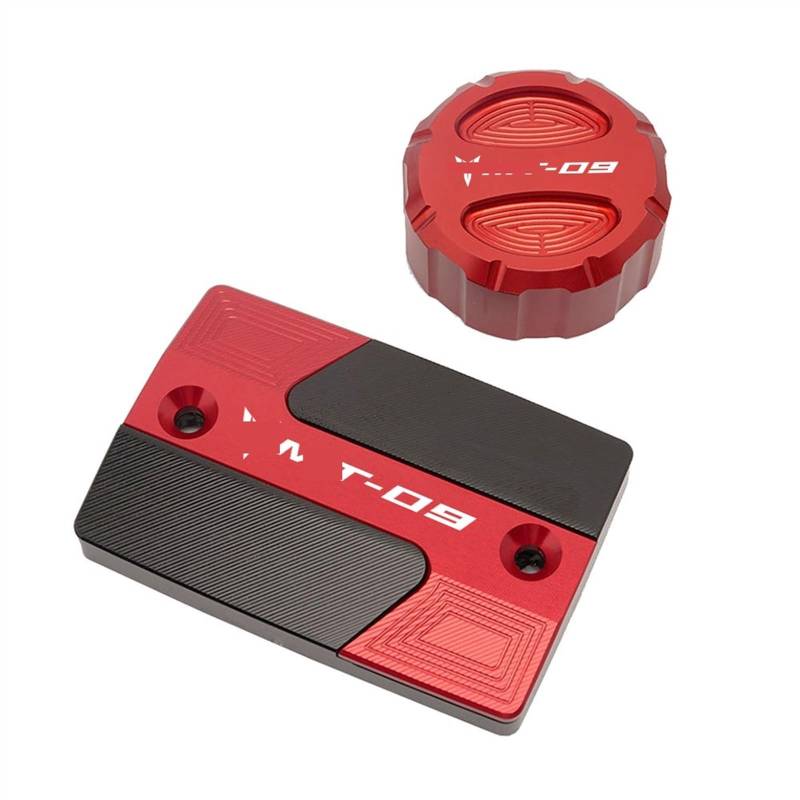GKQRKVNM Kompatibel Mit MT-09 2015 2016 2017 2018 2019 2020 Motorrad Vorne Hinten Bremsflüssigkeitsbehälterdeckel Motoröldeckel(2pcs Covers Red) von GKQRKVNM