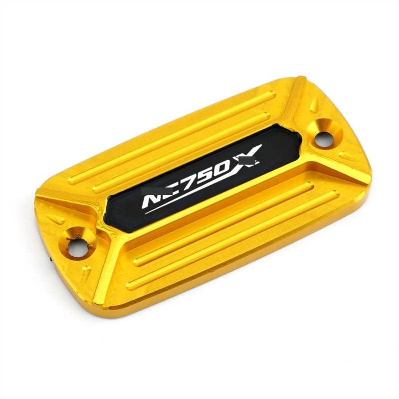 GKQRKVNM Kompatibel Mit NC750X 2012 2013 2014 2015 2016 2017 2018 2019 2020 Motorrad-Vorderradbremsflüssigkeitsbehälter-Zylindertank-Abdeckkappe(1 Piece Gold) von GKQRKVNM