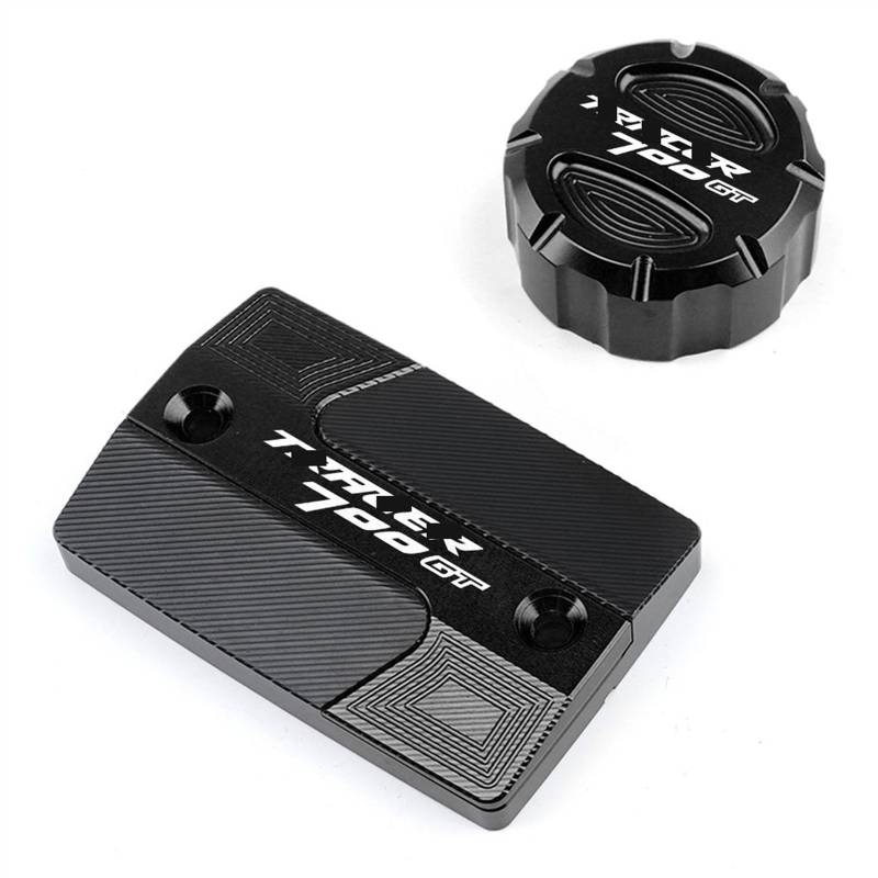 GKQRKVNM Kompatibel Mit Tracer 700GT 2019 Motorradmodifikation Vordere Und Hintere Hauptbremszylinder-Abdeckkappe(Front and Rear Black) von GKQRKVNM