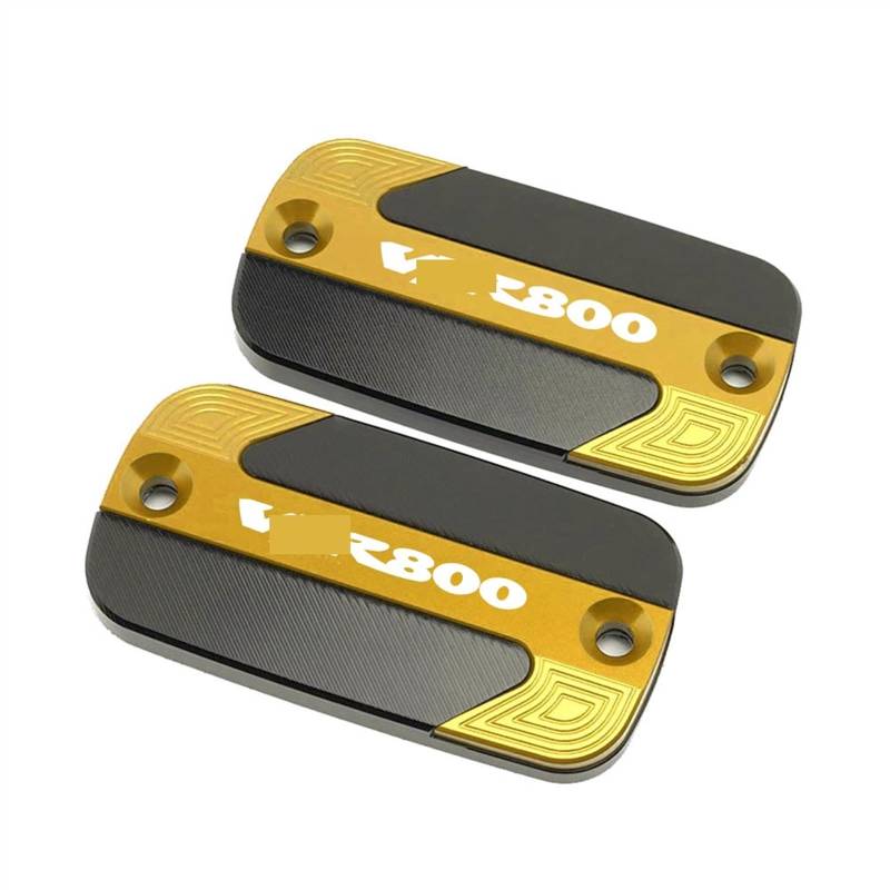 GKQRKVNM Kompatibel Mit VFR800 Für VFR800X Für Crossrunner Für VFR800F 2014 2015 2016 Motorrad-Bremsflüssigkeitsbehälter-Tankdeckel Motorölbecherkappe(1 Pair Gold) von GKQRKVNM