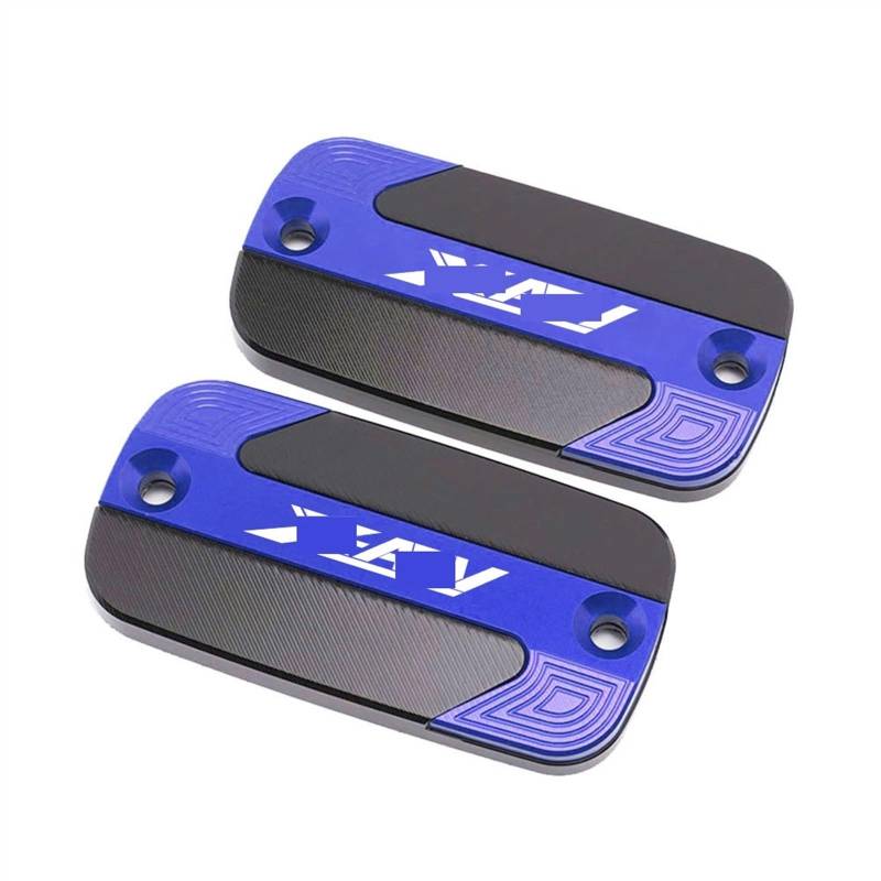 GKQRKVNM Kompatibel Mit X-ADV750 2017 2018 2019 2020 2021 Motorrad-Vorderradbremsbehälter-Flüssigkeitstankdeckel Öldeckel(1 Pair Blue) von GKQRKVNM