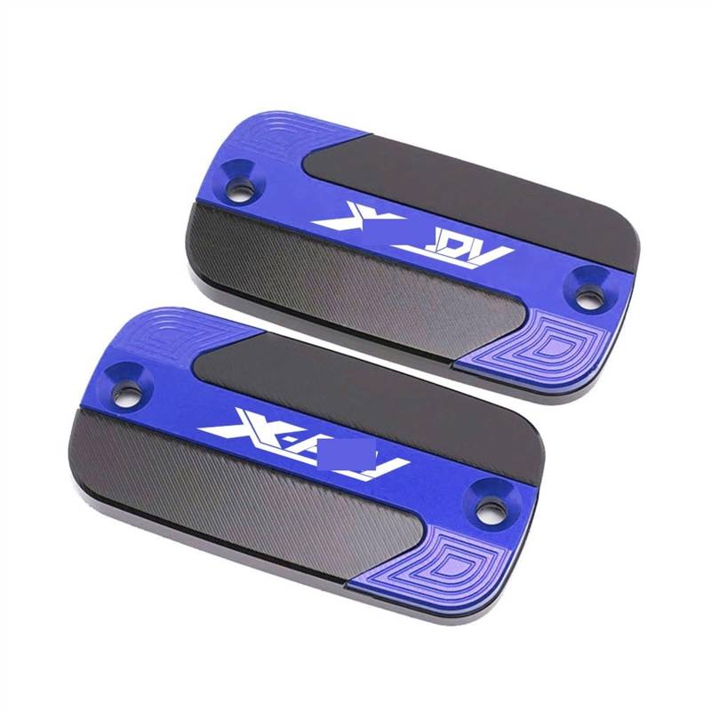 GKQRKVNM Kompatibel Mit X-ADV750X Für XADV 300 750 1000 2017 2018 2019 2020 2021 2022 2023 2024 Motorradzubehör Vorderer Bremsflüssigkeitsbehälter-Reservoirdeckel Öldeckel(1pair Blue) von GKQRKVNM