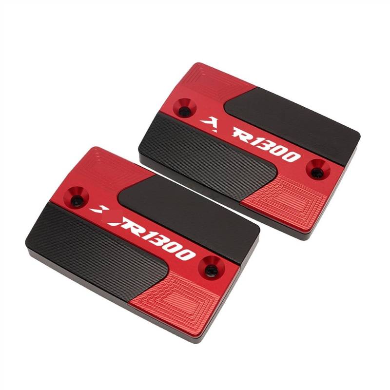 GKQRKVNM Kompatibel Mit XJR1300 1998-2013 2014 2015 2016 2017 2018 2019 2020 2021 2022 Motorrad CNC Aluminium Frontzylinderabdeckung Schutz Bremsflüssigkeitsbehälterdeckel(1 Pair Red) von GKQRKVNM