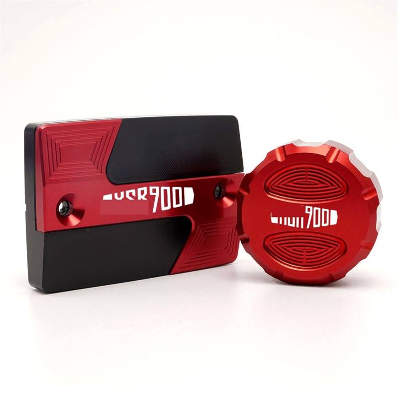 GKQRKVNM Kompatibel Mit XSR900 2015 2016 2017 2018 2019 2020 Motorrad Vorne Hinten Bremsflüssigkeitsbehälter Tank Öldeckel Abdeckung(A Red) von GKQRKVNM