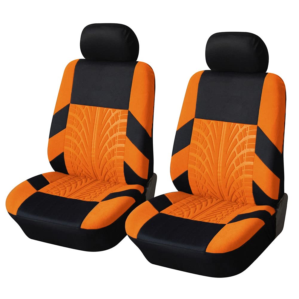 GKXTLTONG Auto Sitzbezügesets für Camry VII (XV50) Seden HEV 2011-2017, Allwetter Stoff Autositzschoner Atmungsaktiv Verschleißfestes Sitzbezug Zubehör,A/Orange-A/Front 2 Seats von GKXTLTONG