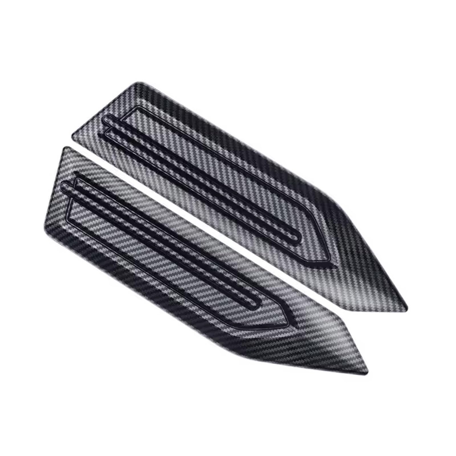 GLBSNMAP 2 Stück ABS Auto Seitenluftauslässe Luftstrom Kotflügel Lufteinlässe Aufkleber Haifischkiemen Luftauslässe Simulation Außendekoration(Big Size-Black) von GLBSNMAP