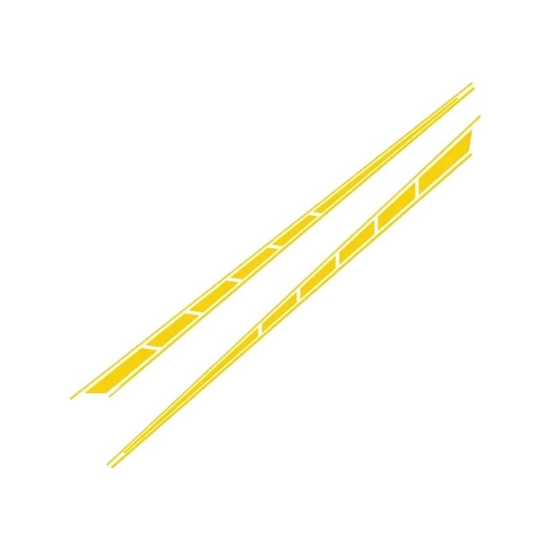 GLBSNMAP Auto Sport Tuning Stil Seite Streifen Stoßstange Aufkleber Vinyl Film Autos Zubehör(Yellow) von GLBSNMAP