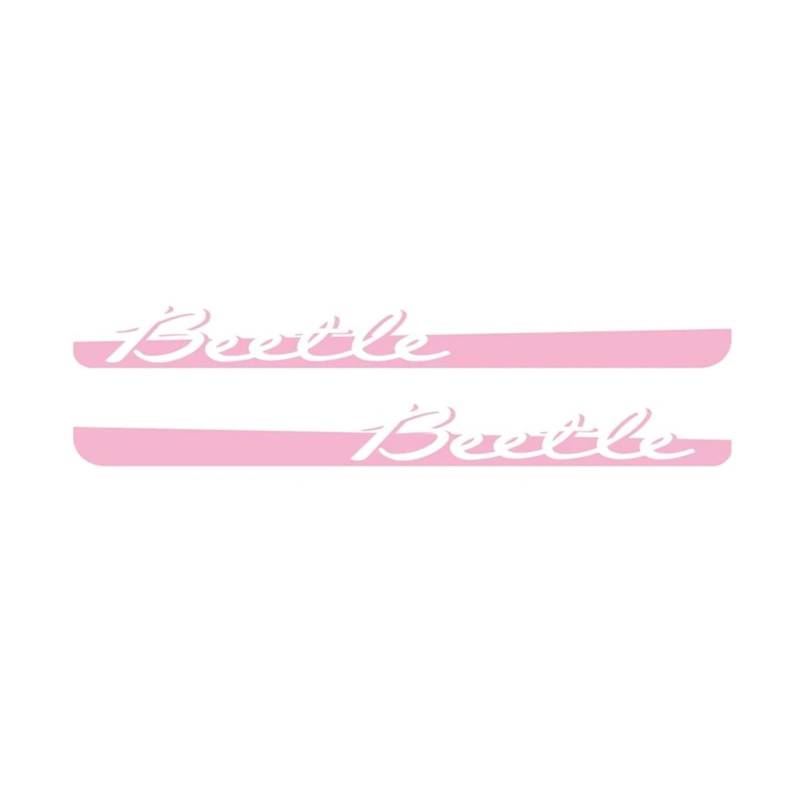 GLBSNMAP Autotür-Seitenschwelleraufkleber Kompatibel for VW Käfer Racing Styling Sportstreifen Auto Body Decor Vinyl Aufkleber(Pink) von GLBSNMAP