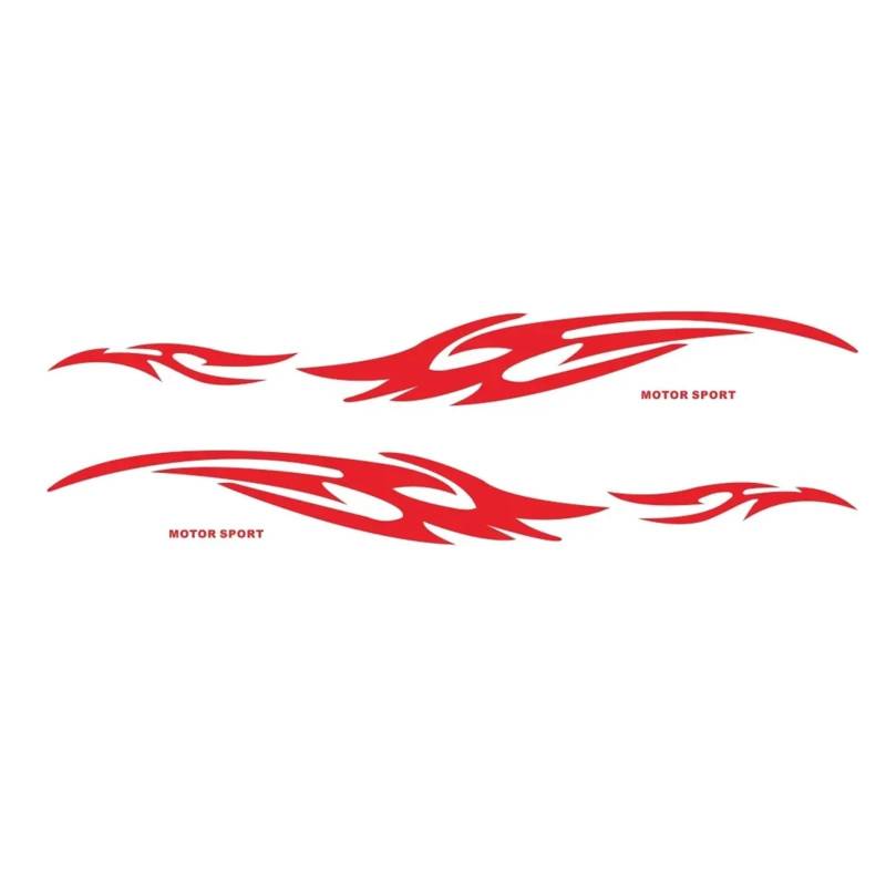 GLBSNMAP Motorsport Flammenelement Grafische Modellierung Dekoration auf beiden Seiten der Tür Stoßstange Auto Aufkleber DIY Vinyl Zubehör(Red) von GLBSNMAP