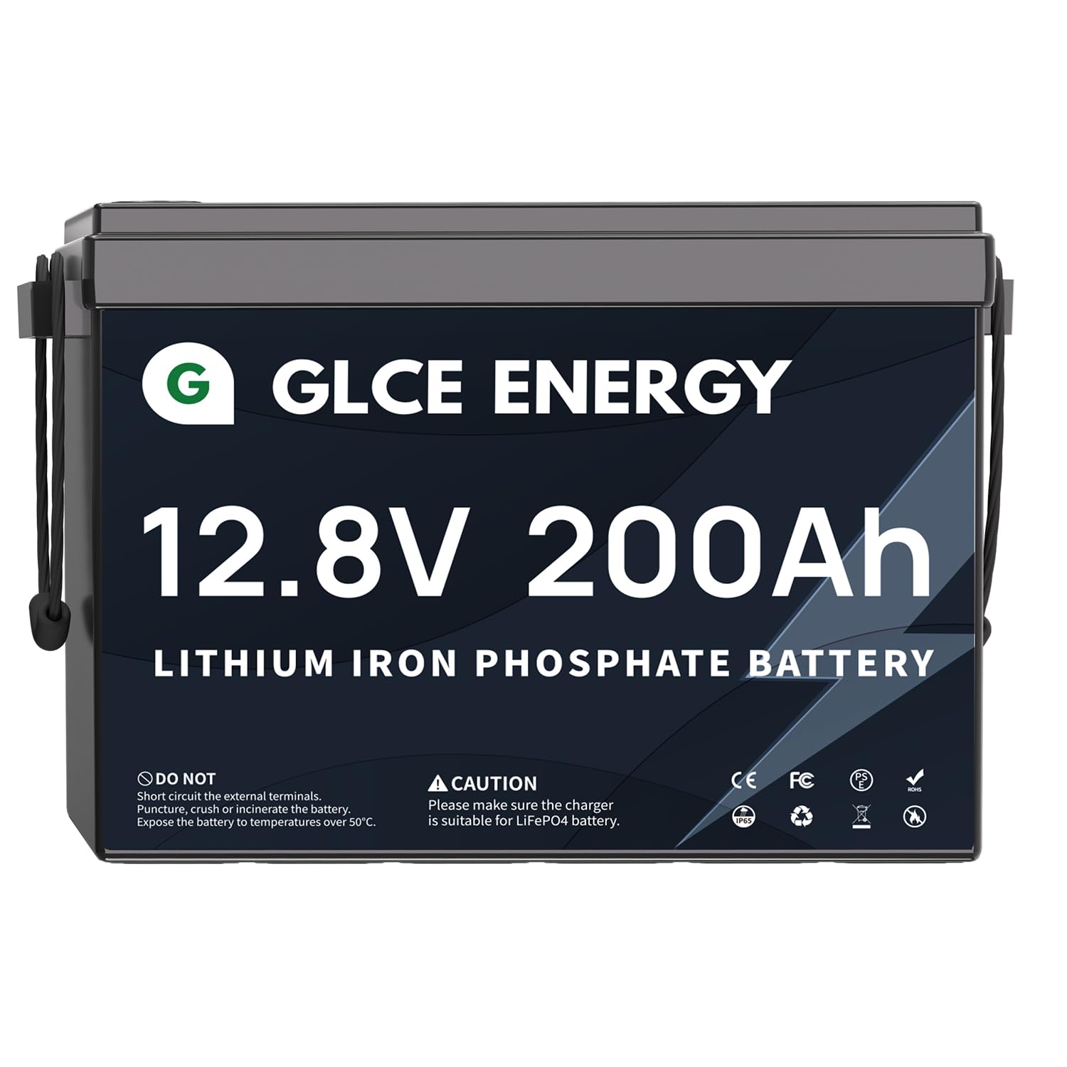 GLCE ENERGY LiFePO4 Batterie 12V 200Ah [Mini-Version],4000~15000+Deep Cycle Batterie mit Smart BMS für Wohnmobil, Marine, Solarenergiespeicher, Notstrom, Camping und mehr von GLCE ENERGY