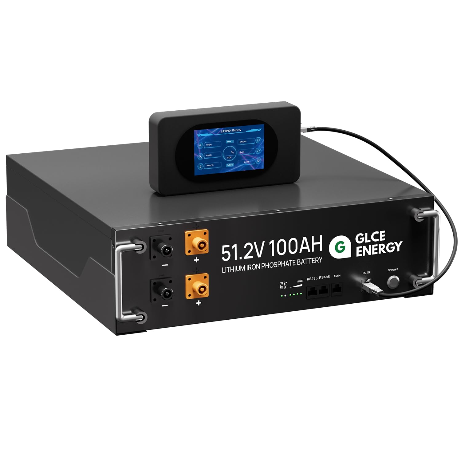 GLCE Energy 51.2V 100Ah LiFePO4 Lithium Batterie, Großer LCD-Bildschirm, Eingebautes 100A Smart BMS, 5120Wh Akku for RV, Solar, Energiespeicher für Zuhause GLCE Energy 51.2V 100Ah LiFePO4 Lithium Batterie, Großer LCD-Bildschirm, Eingebautes 100A Smart BMS, 5120Wh Akku for RV, Solar, Energiespeicher für Zuhause von GLCE ENERGY