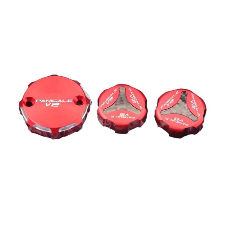 Bremse Öl Flüssigkeit Reservoir Cap Für Panigale V2 2020 2021 2022 Motorrad Zubehör Vorne Bremse Kupplung Hinten Brems Flüssigkeit Reservoir Abdeckung Kappe von GLCYBDI