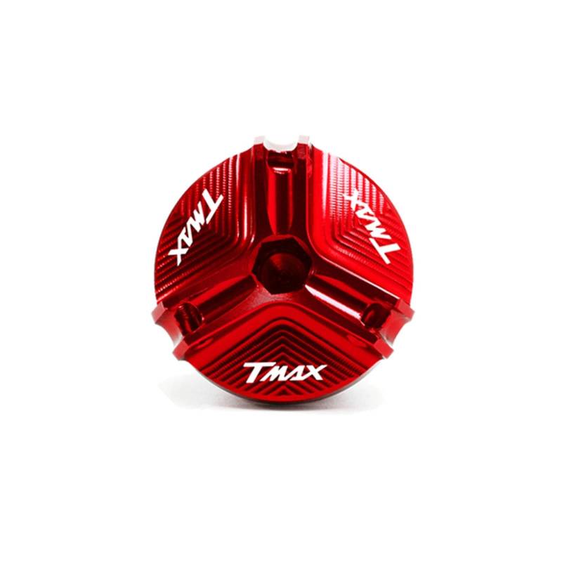 Motorrad-Öldeckel Für YA-M TMAX560 TMAX 500 T-MAX 530 SX DX 560 TECH Max Motorrad Öltankdeckel Motorölstopfen (Farbe : Rot) von GLDSOL