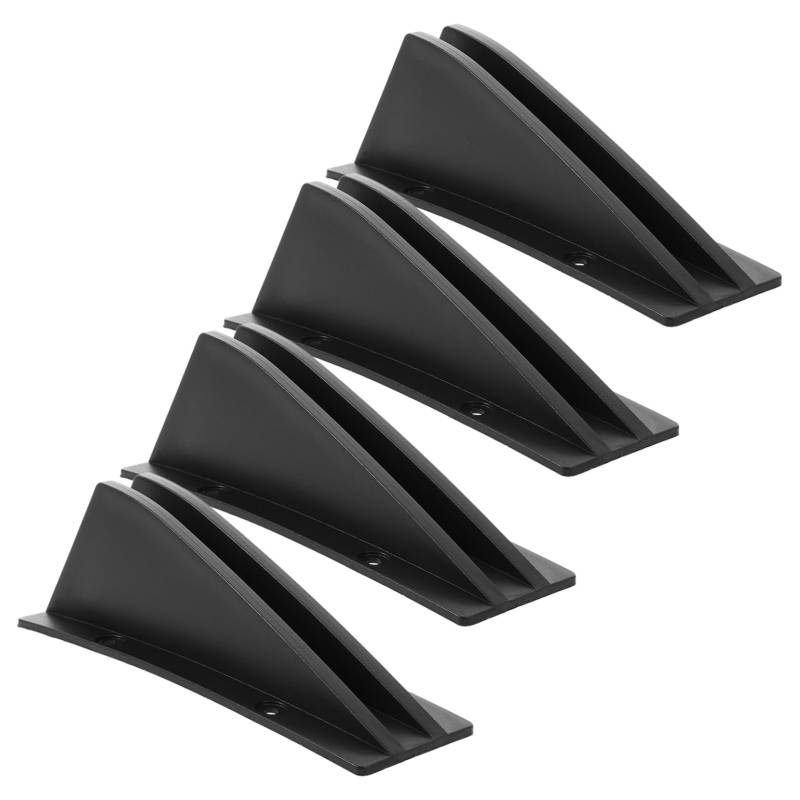 GLEAVI 4 Stück Autospoiler Gebogene Frontdiffusoren Form Heckspoiler Unterer Für Schutzlamellen Auto Carbonfaser Spoiler Schutzdiffusor Spoiler Body Kits Protector Scrape Black Pp von GLEAVI