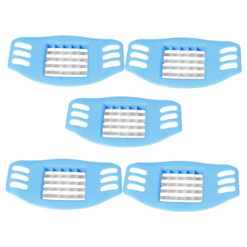 GLEAVI 5 Stück Kartoffelschneider Kartoffeln Pommes Frites Edelstahl Gemüseschneidewerkzeug Kartoffelschneidegerät Küchenwerkzeug Küchenhelfer Fry Slicer Pommes Frites Maker Cutter Pp von GLEAVI